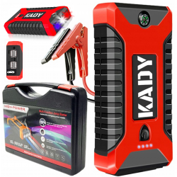 JUMP STARTER ROZRUCH SILNIKA POWERBANK KOMPAS KABLE 4 X USB 20000 mAh